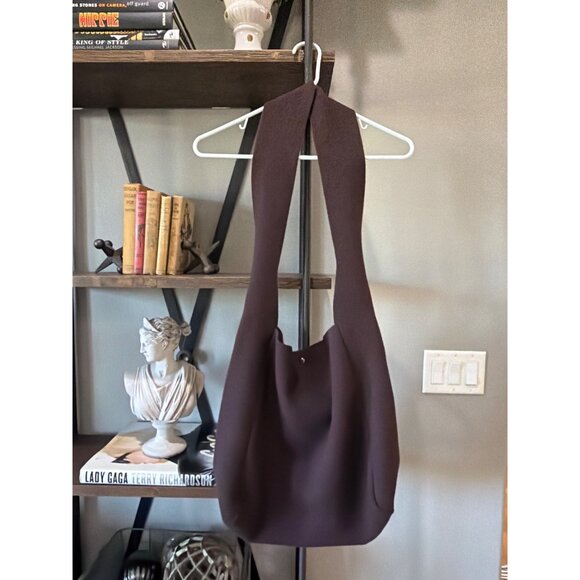 Aya Muse Vale Knit Wool Crossbody Bag Brown Womens Size OS - Picture 6 of 11